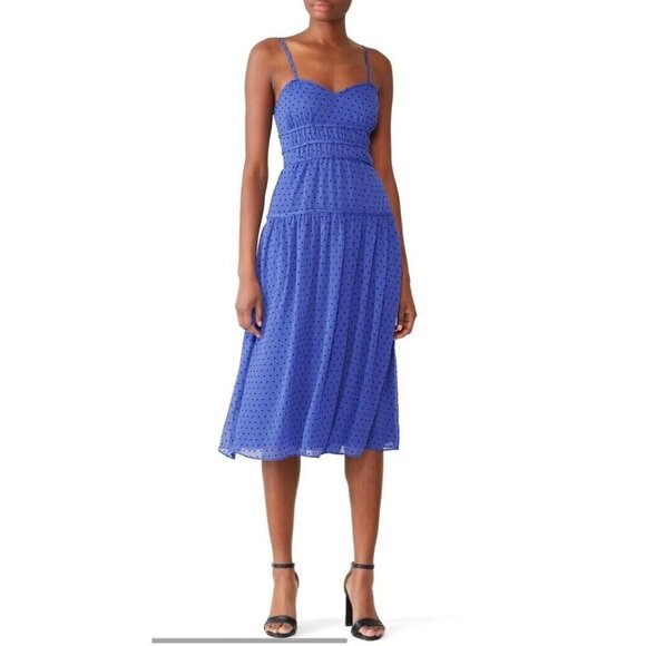 La Maison Talulah Dresses & Skirts - La Maison Talulah Sorrento Midi Dress Women's XS Blue Polka Dot Retro Look X